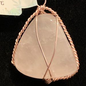 Rose Quartz #270, Polished Stone Pendant